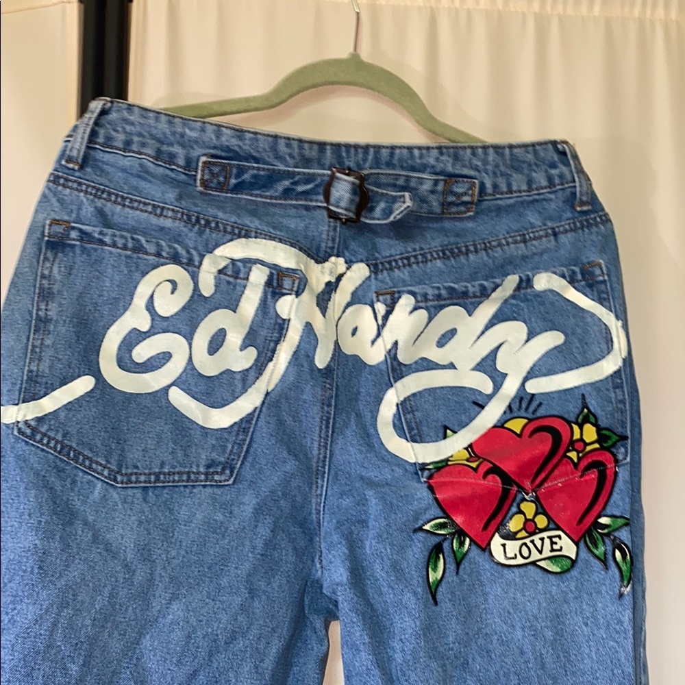 Ed Hardy Denim with Red Heart and Love Motif